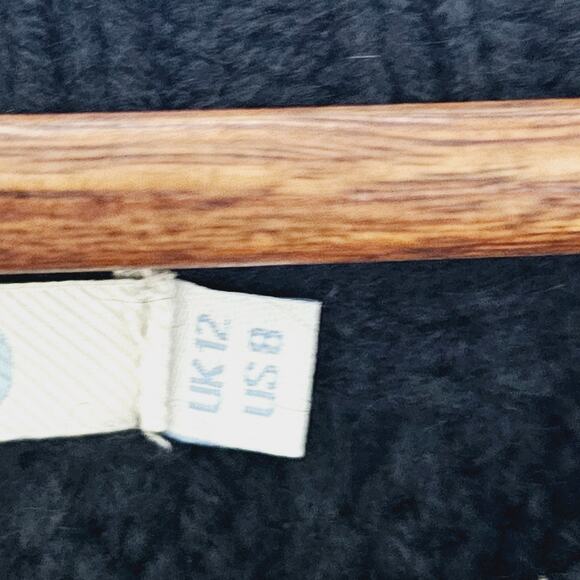 Boden Cable Knit Chunky Swester Women's Sz 8 Navy Black Wool/Alpaca/Mohair Blend - Picture 5 of 7